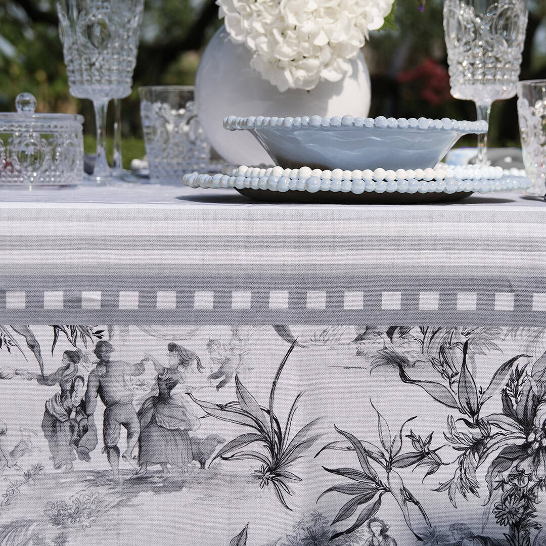 מפת שולחן מלבנית דוחה כתמים - Joke | 160x24 | אפור חום