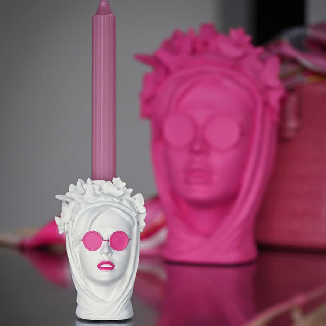 פמוט נר במגוון צבעים - לבן | LA STILOSA