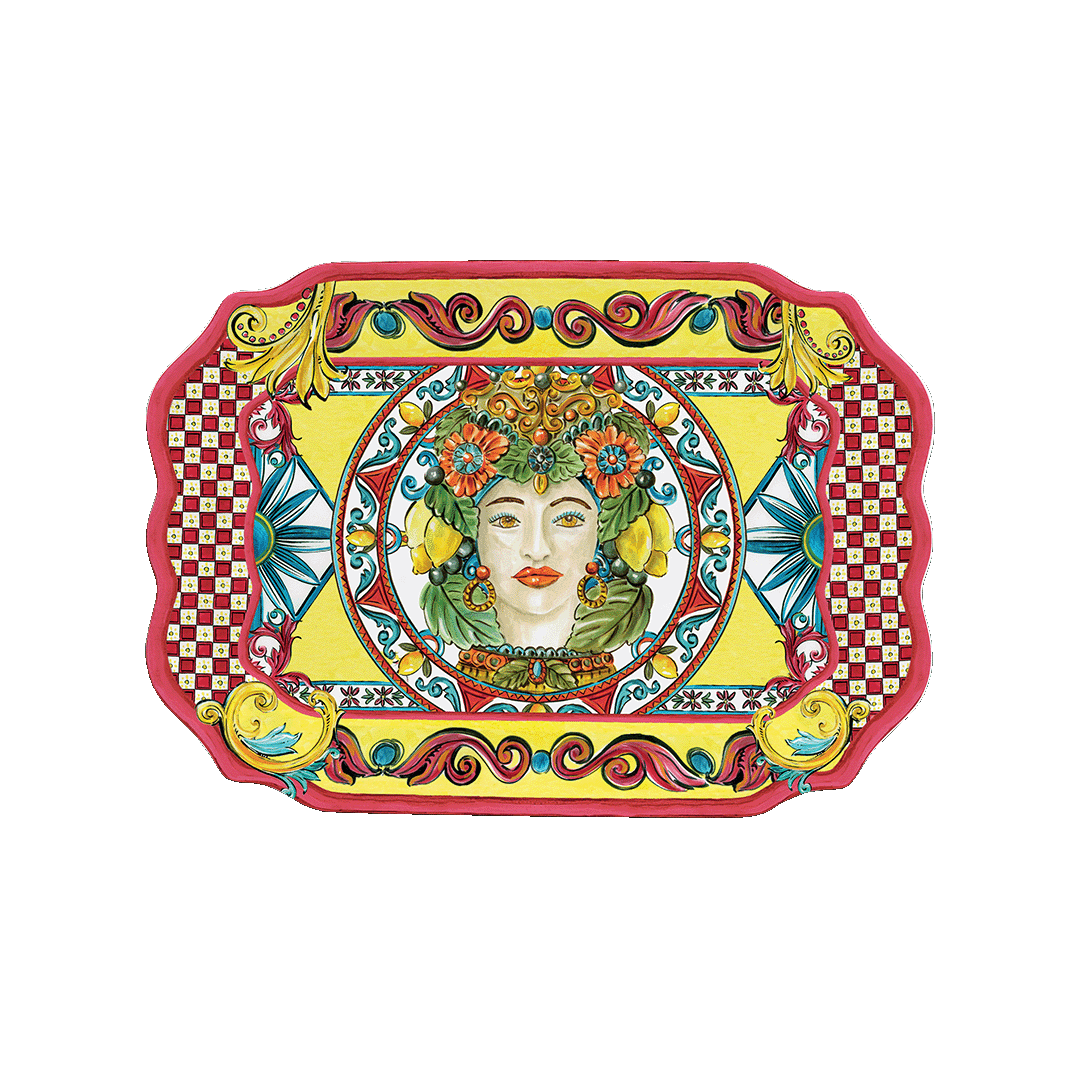 מגש מלבני במגוון צבעים - Sicily | 33X47| כתום