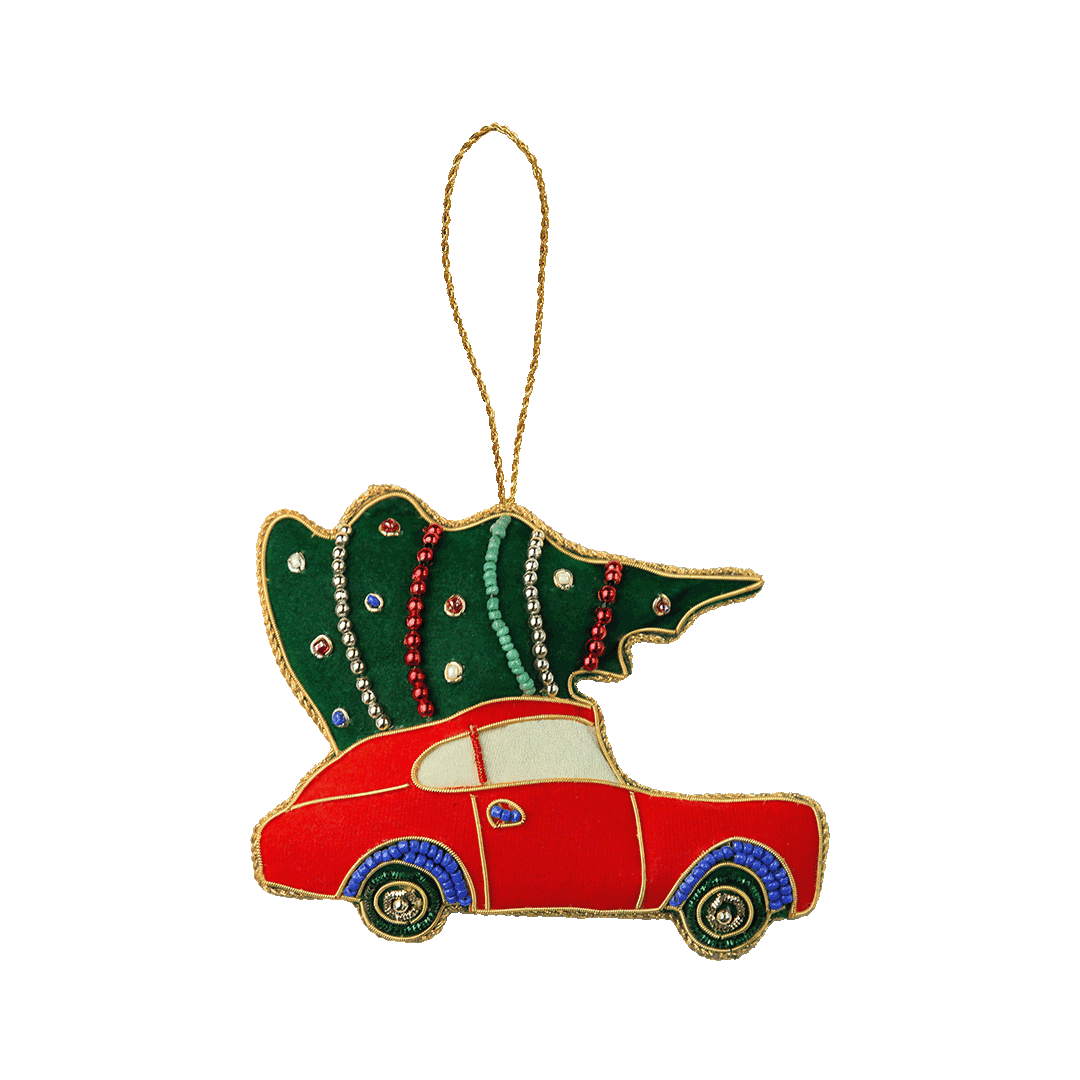 קישוט רקום ביד - מכונית