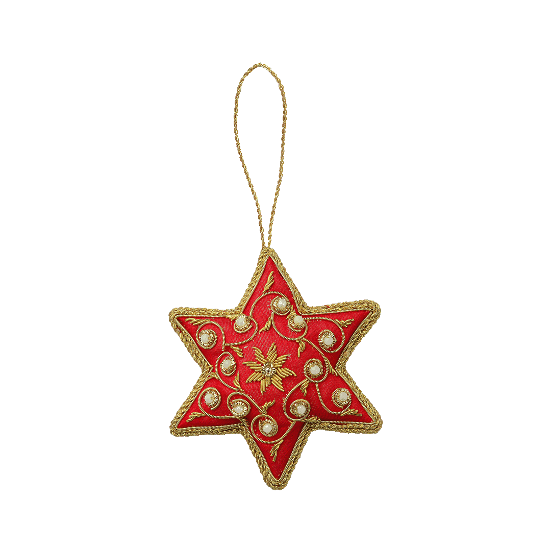 קישוט רקום ביד - כוכב