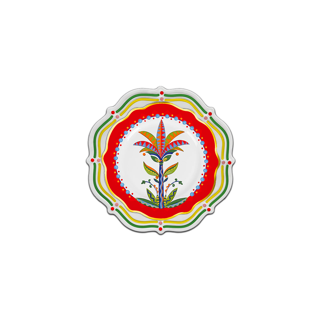 צלחת ראשונה/קינוח פורצלן - שזיף - Dolce Vita