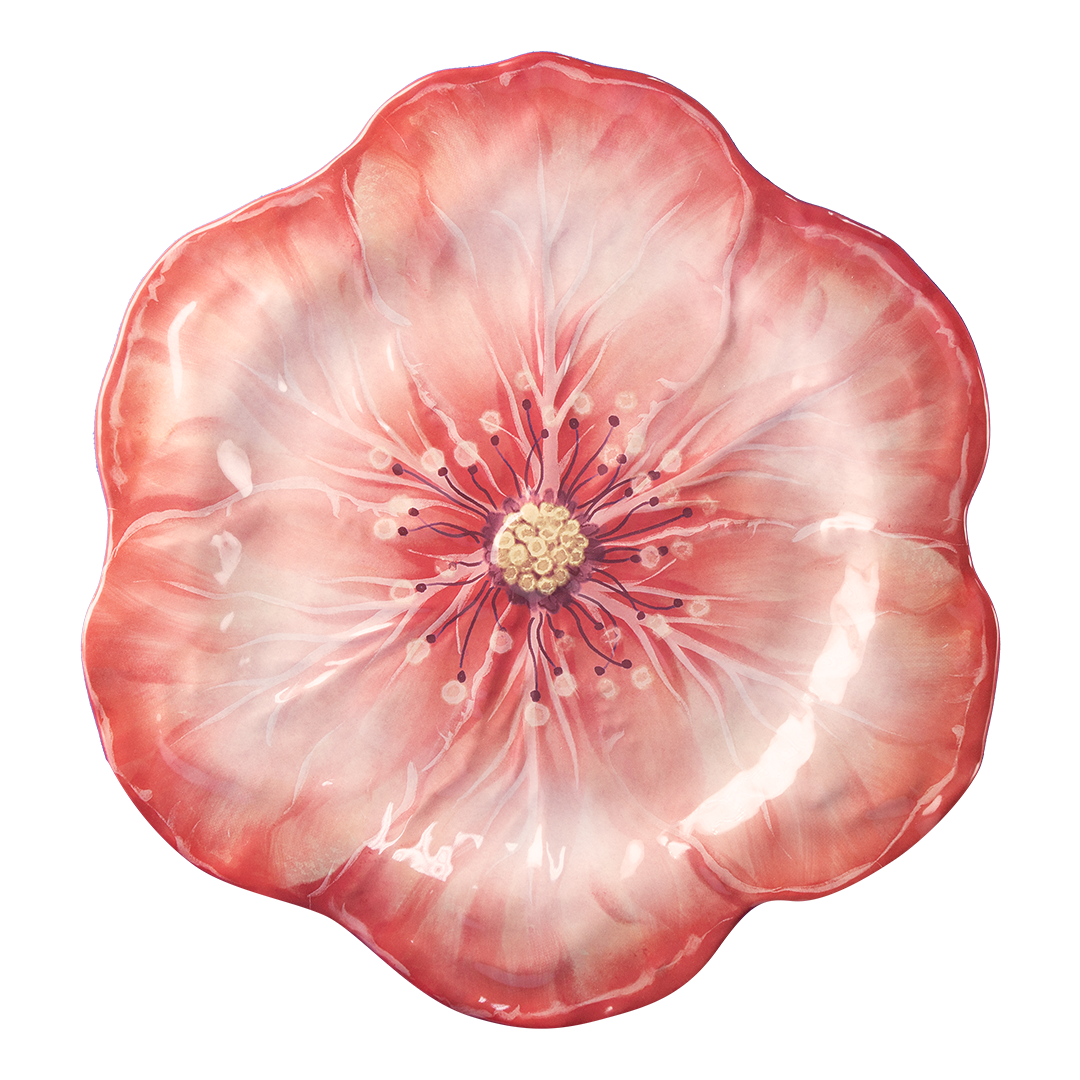 צלחת הגשה עגולה במגוון צבעים - אלמוג