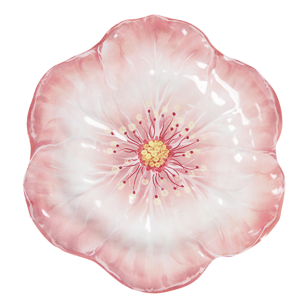 צלחת הגשה עגולה במגוון צבעים - ורוד