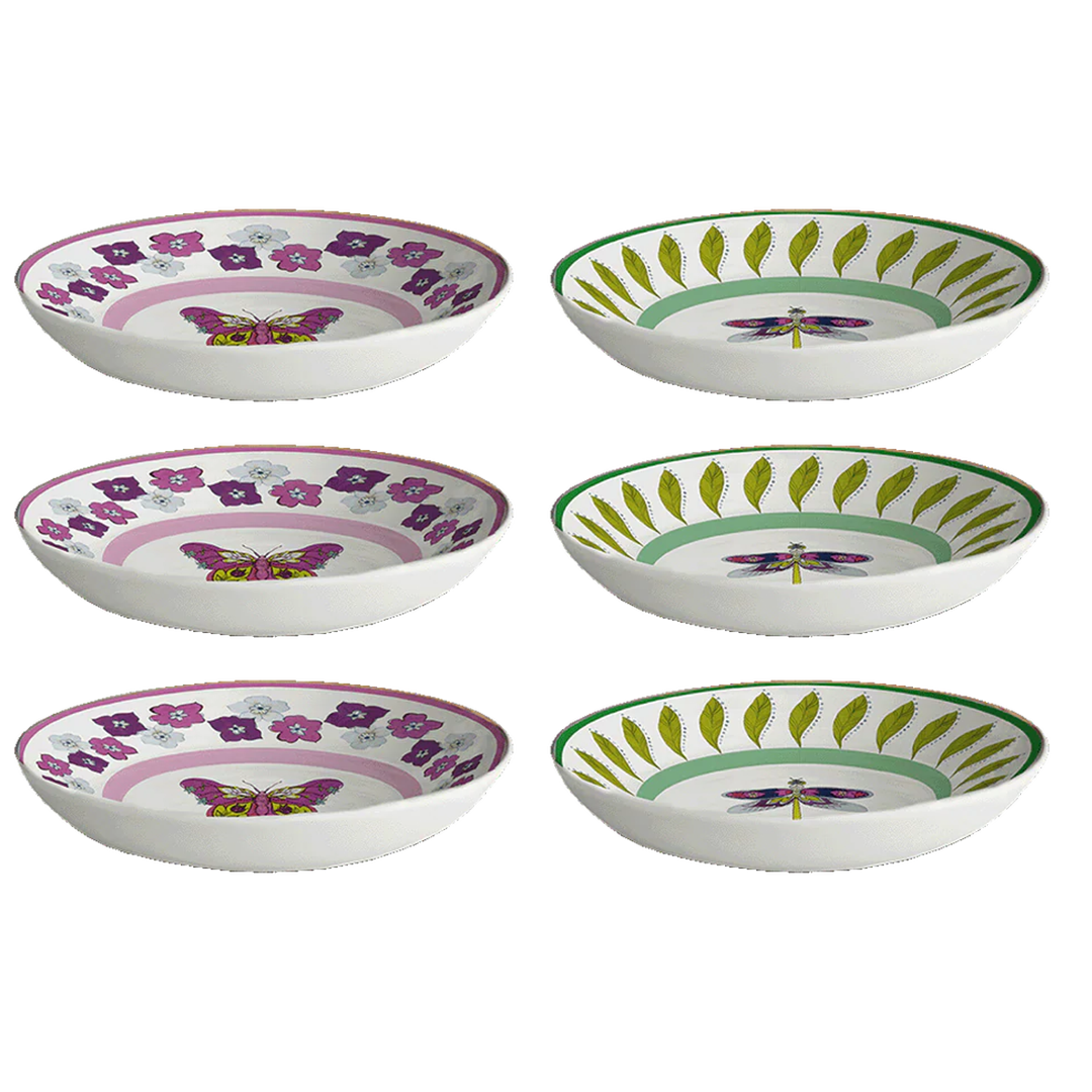 סט 6 צלחות עמוקות בשני דגמים  - Amazzonia | PLAAMA