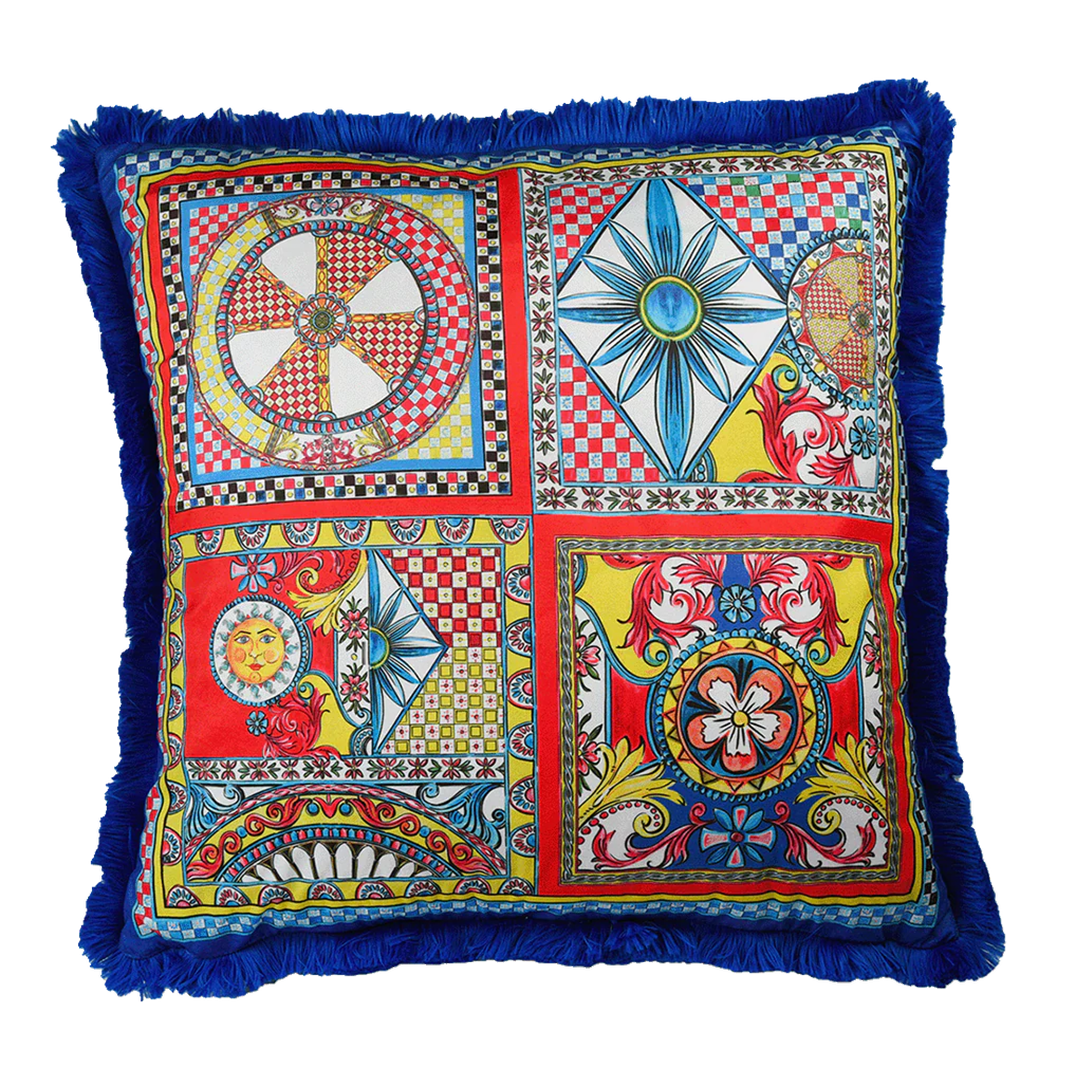 כרית 60 ס"מ קטיפה במגוון צבעים - Sole Mio | כחול