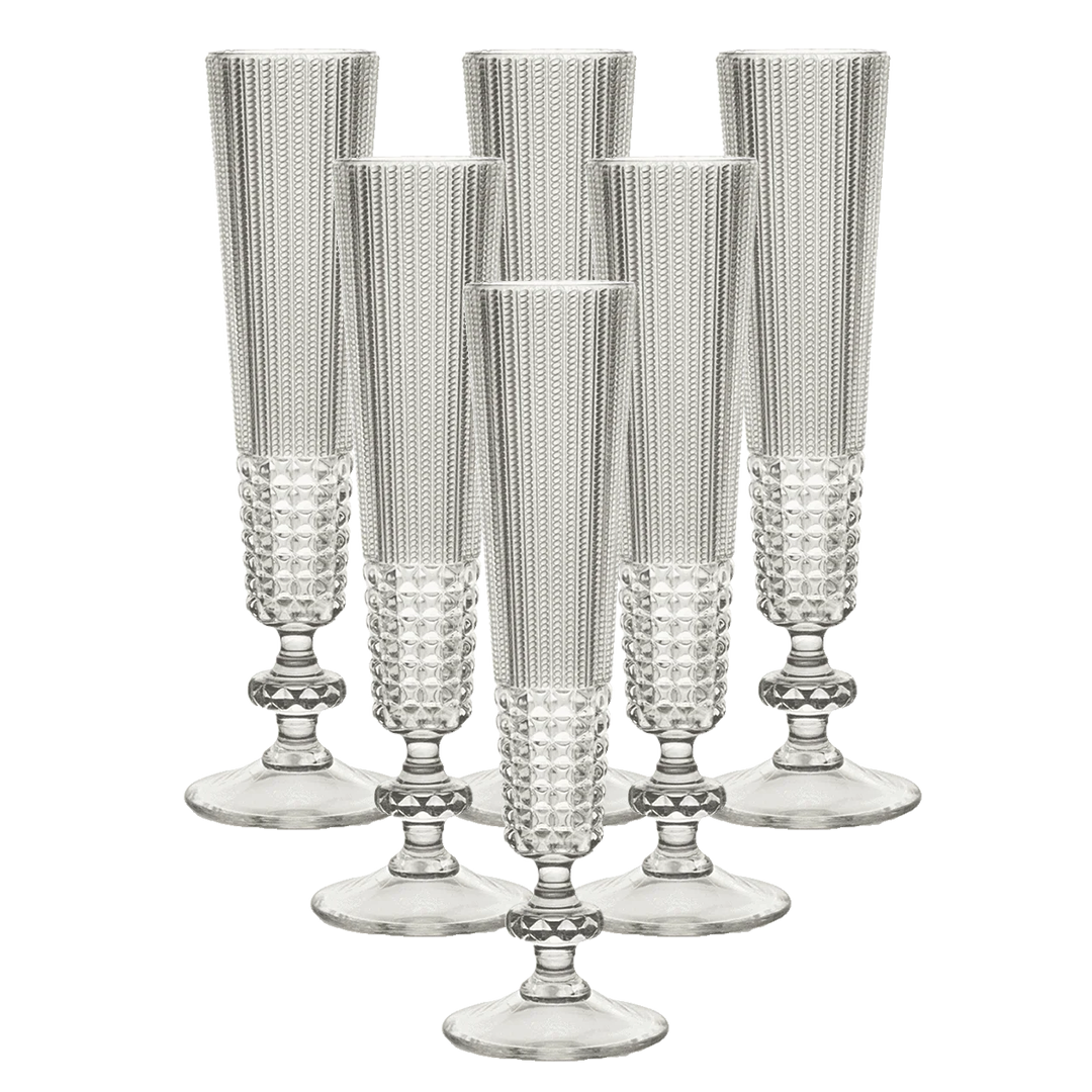 סט 6 כוסות שמפניה - Chic & Zen