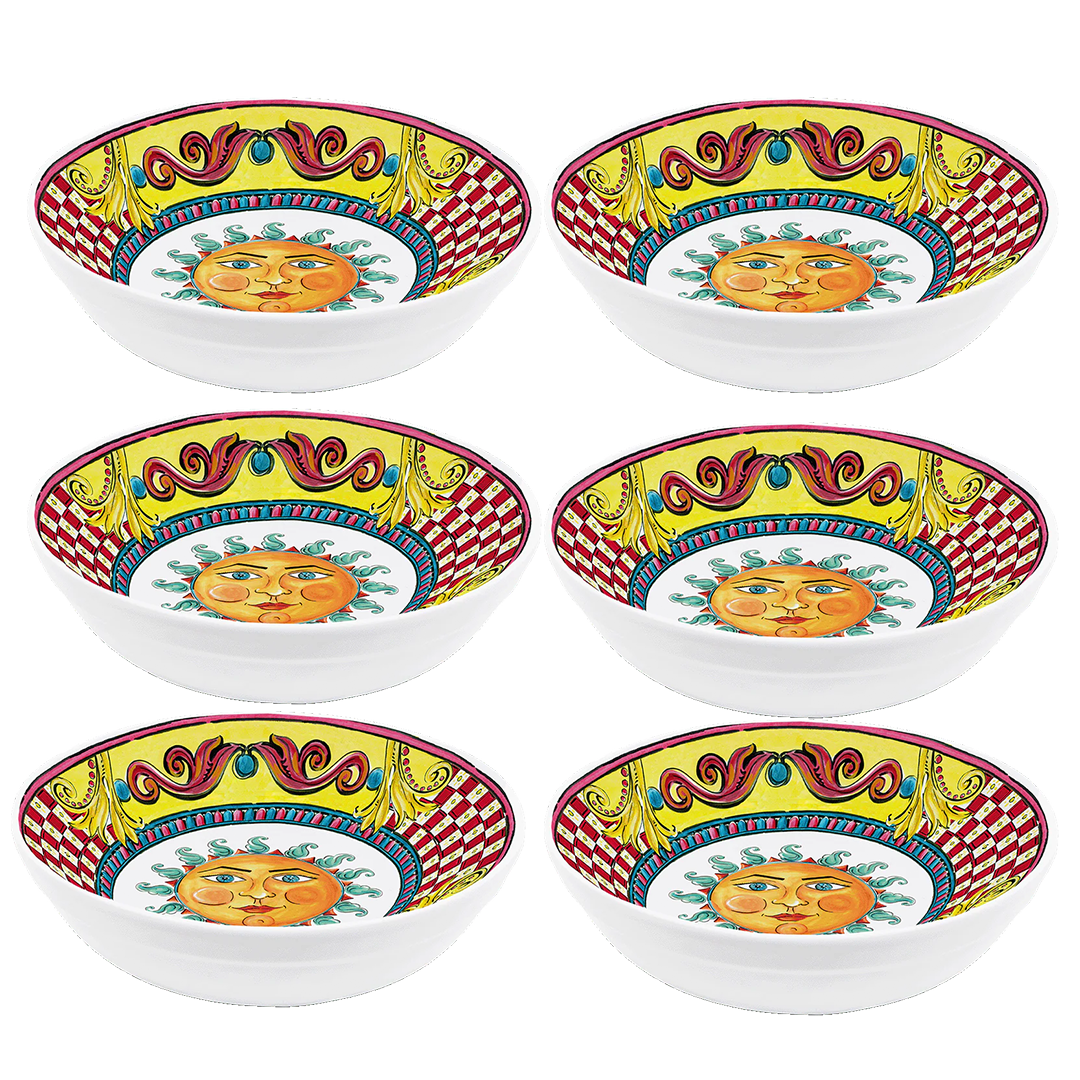 סט 6 צלחות עמוקות - Sicily | כתום