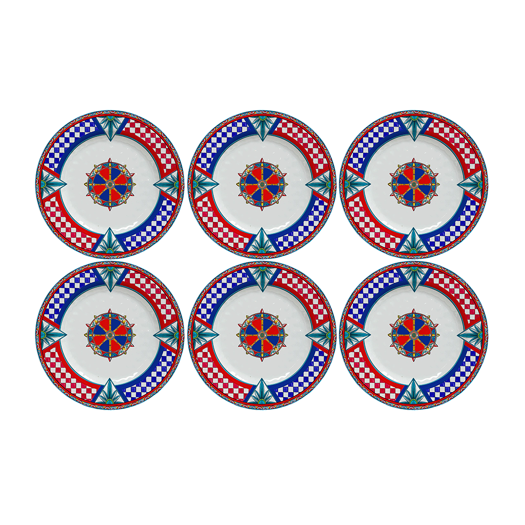 סט 6 צלחות ראשונה/קינוח - Sole Mio