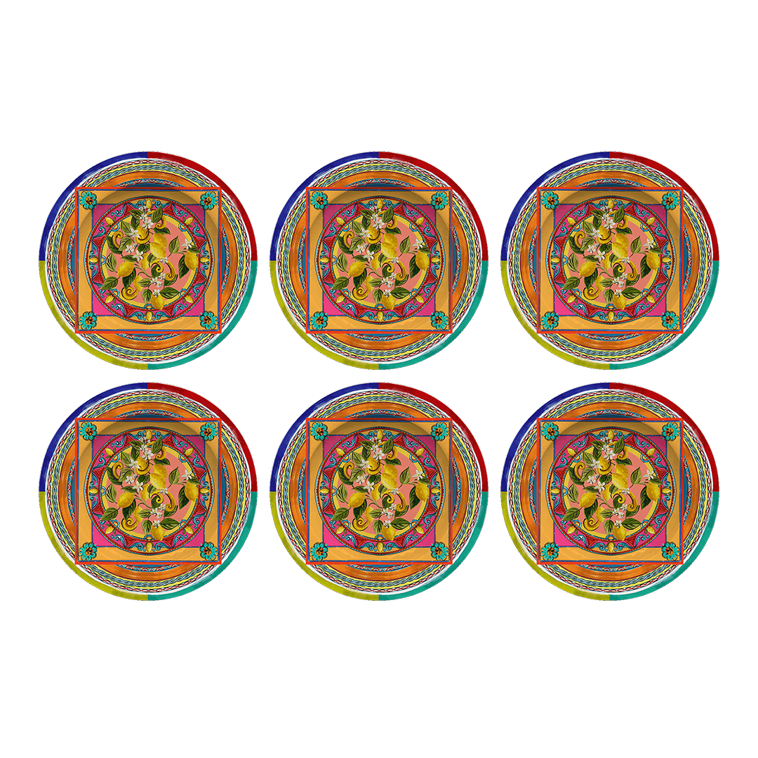 סט 6 צלחות ראשונה/קינוח - Ortigia