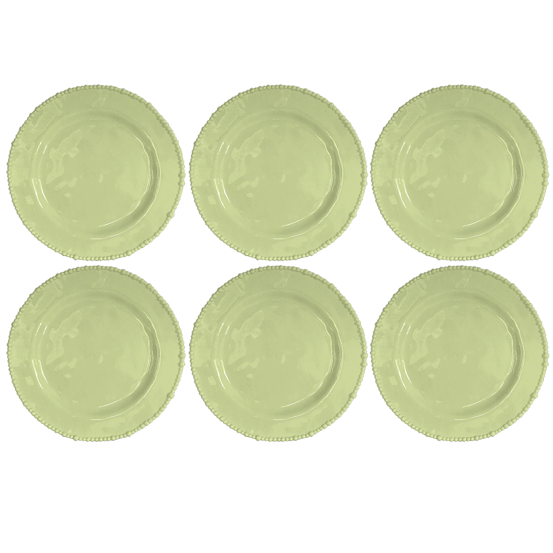 סט 6 צלחות עיקריות במגוון צבעים - Joke