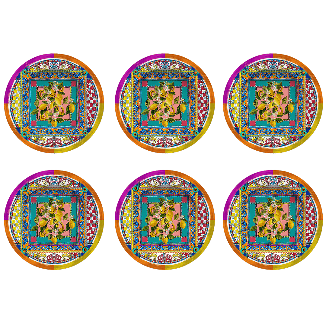 סט 6 צלחות עיקריות  - Ortigia