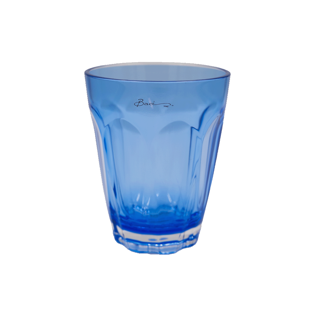 כוס שתייה במגוון צבעים - כחול שקוף
