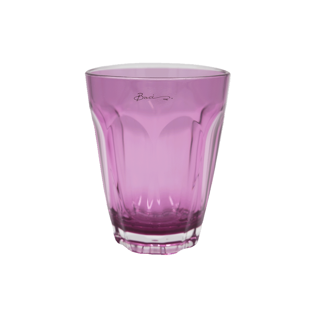 כוס שתייה במגוון צבעים - סגול שקוף