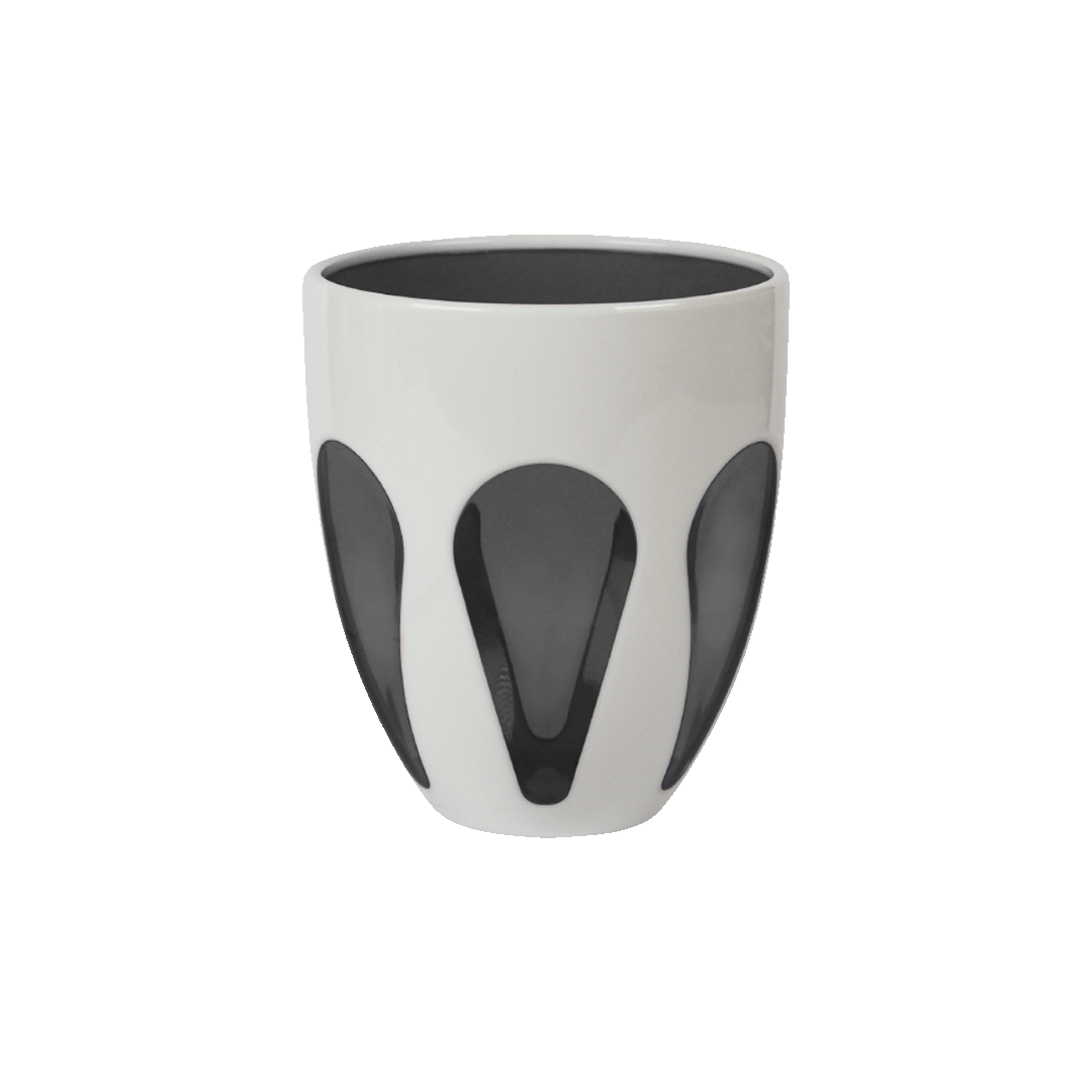 כוס שתייה במגוון צבעים - לבן-אפור מעושן