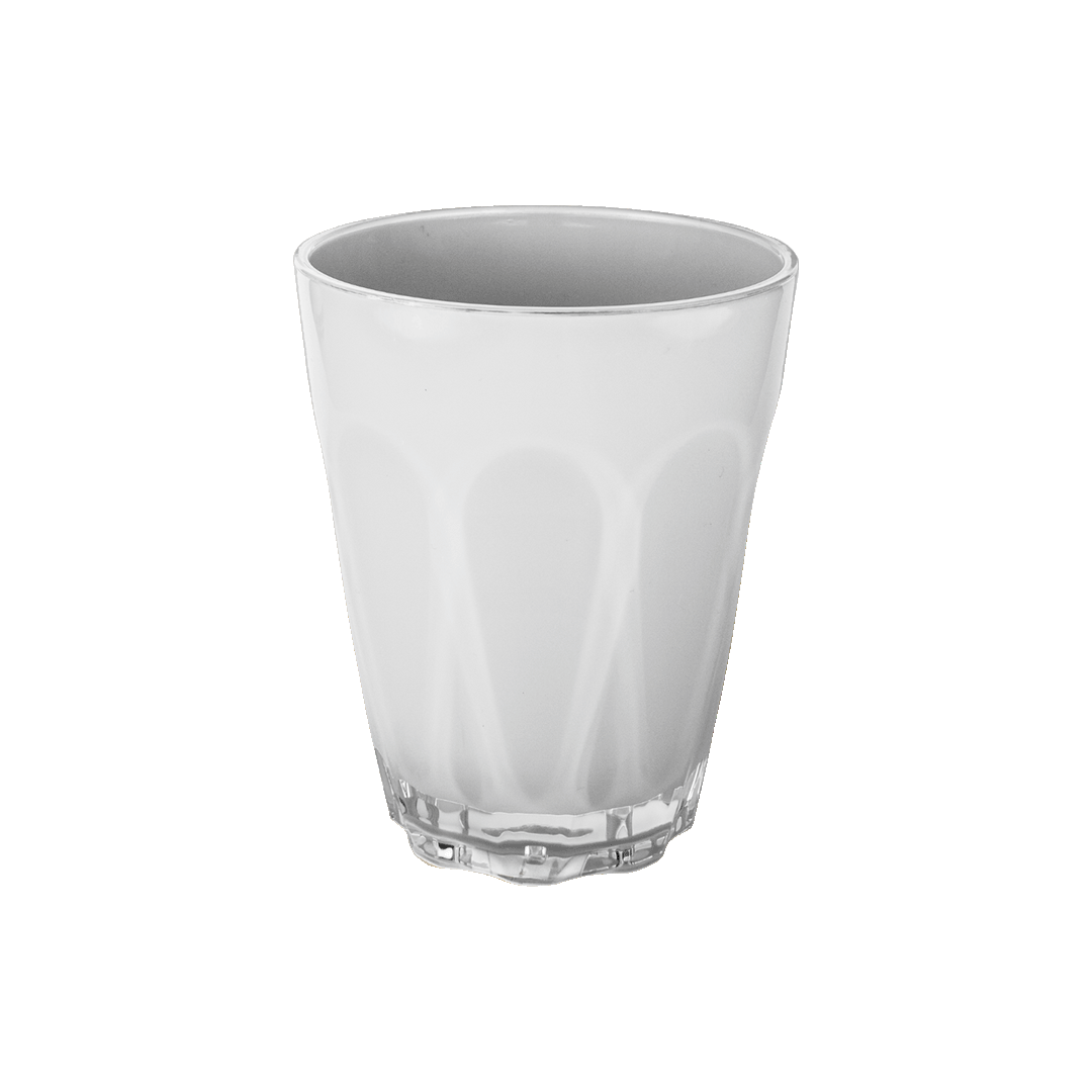 כוס שתייה במגוון צבעים - לבן אחיד