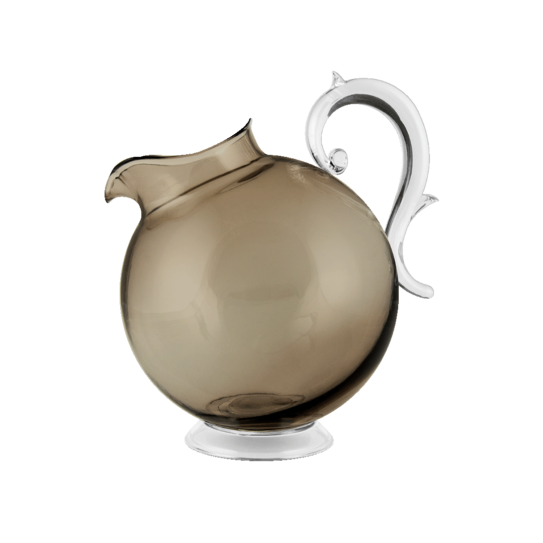 קנקן מים 2.25 ליטר במגוון צבעים - חום שקוף