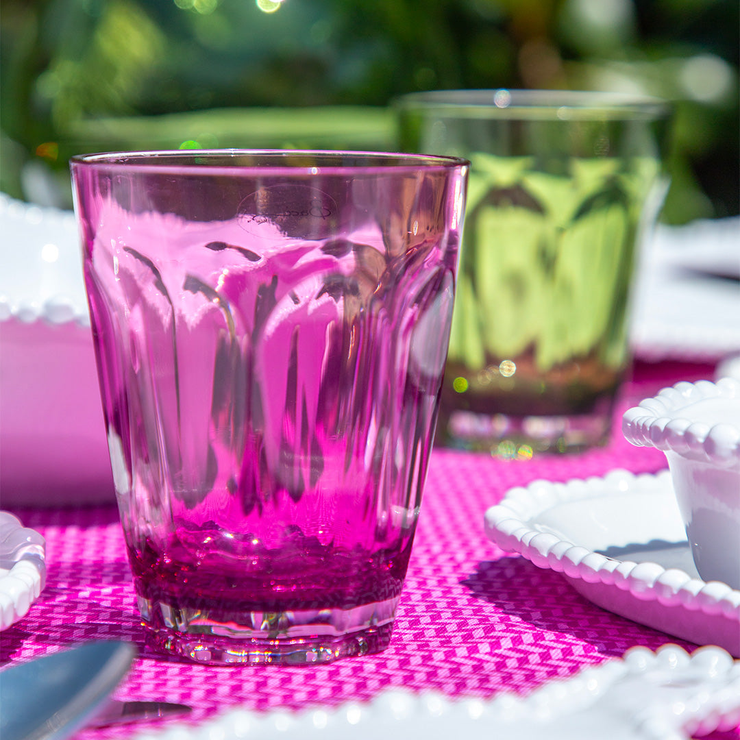 כוס שתייה במגוון צבעים - סגול שקוף