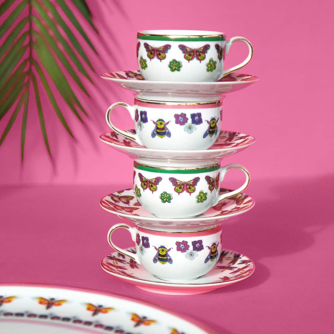 סט 2 ספלי אספרסו עם תחתיות - Amazzonia