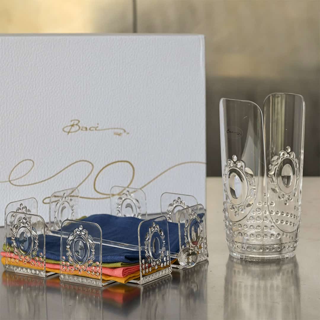 סט מחזיק מפיות ומתקן כוסות חד פעמיות