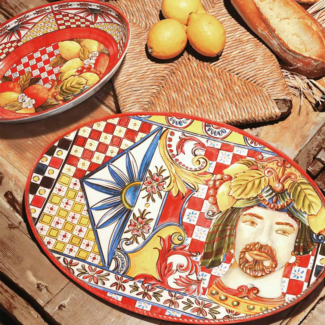 צלחת הגשה אובלית במגוון צבעים - Sicily | כתום