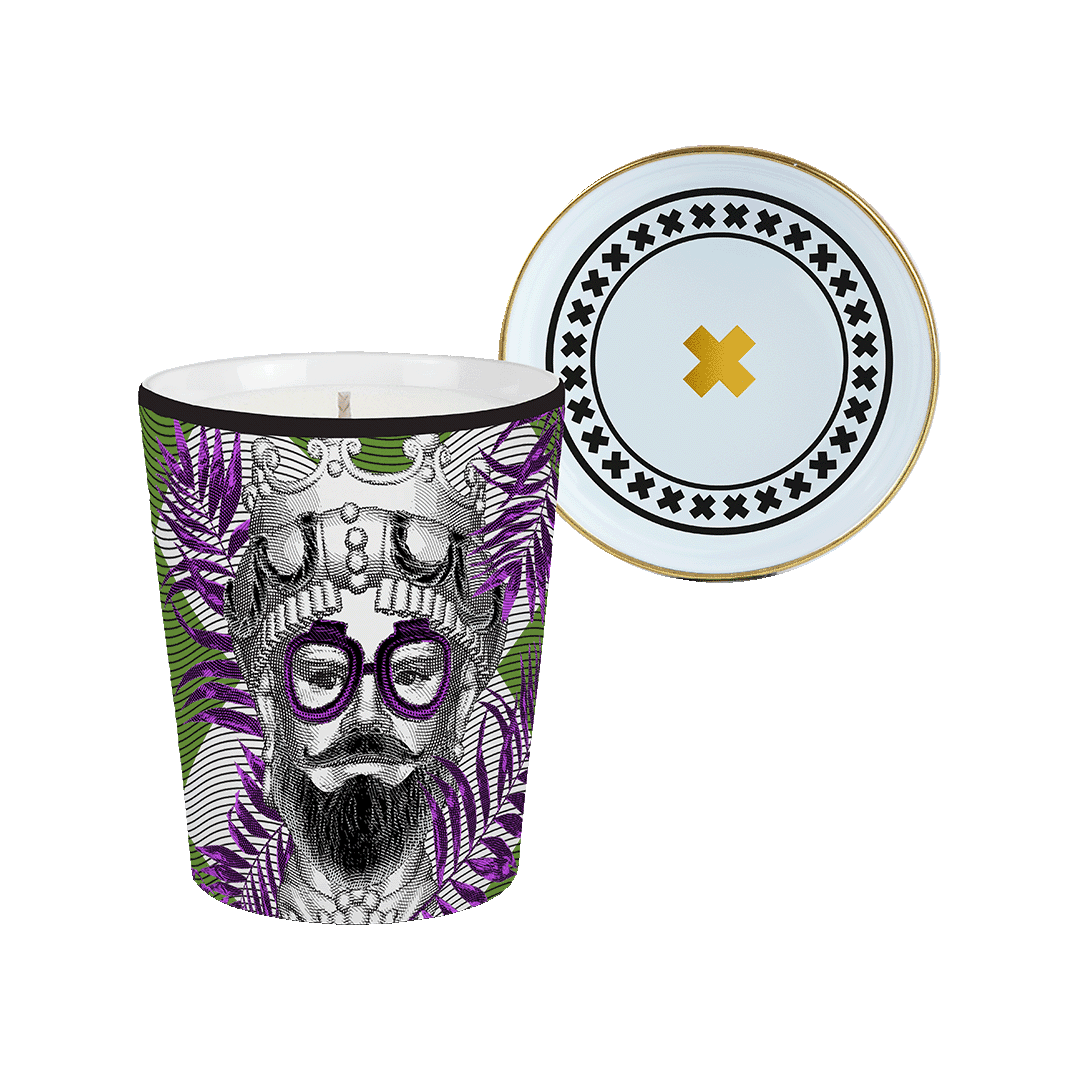 נר בכוס פורצלן עם מכסה במגוון דגמים - L'HYPSTER