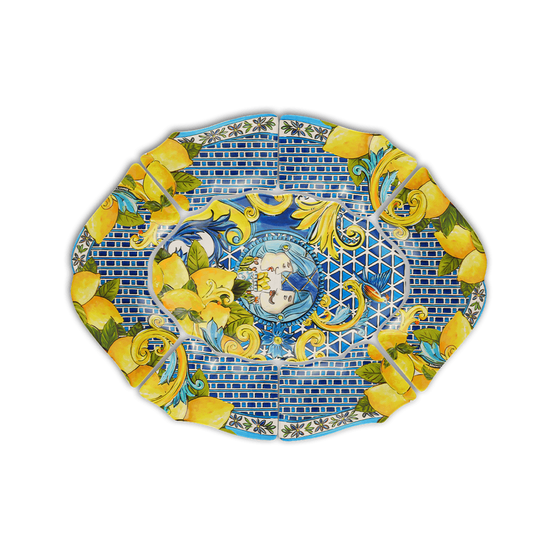 סט צלחות 7 חלקים מודולרית במגוון צבעים - Sicily | כחול