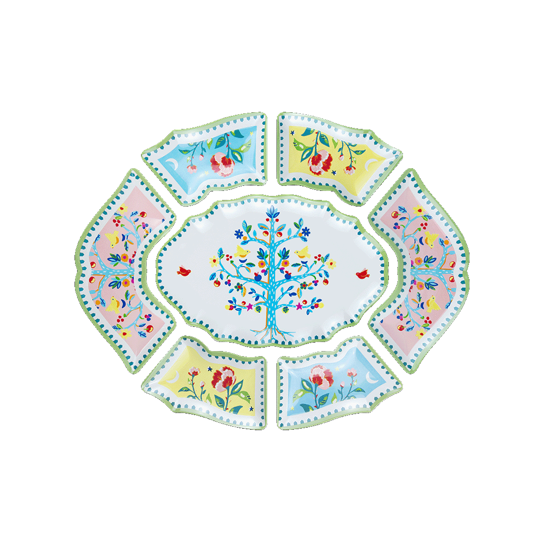 סט צלחות 7 חלקים מודולרית - MAMMA MIA