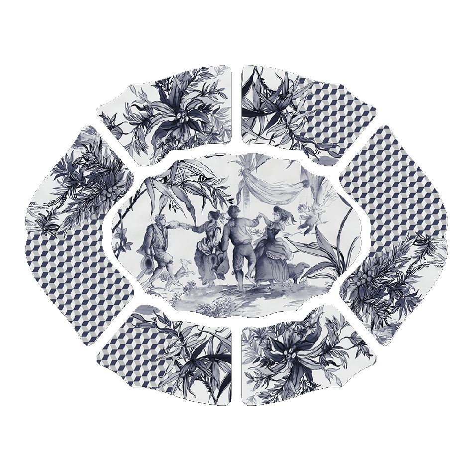 סט צלחות 7 חלקים מודולרית - VERSAILLES