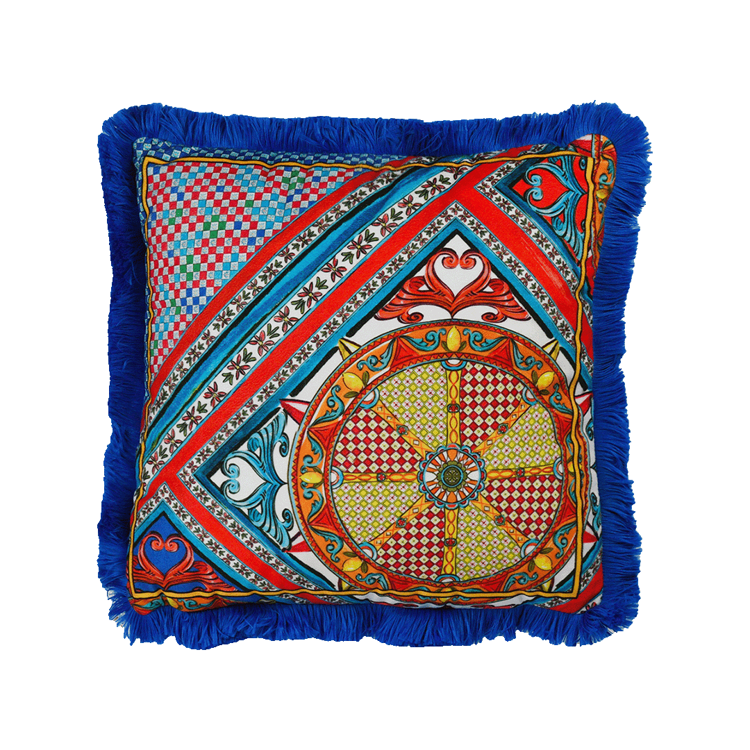 כרית 45 ס"מ קטיפה במגוון צבעים - Sole Mio | כחול