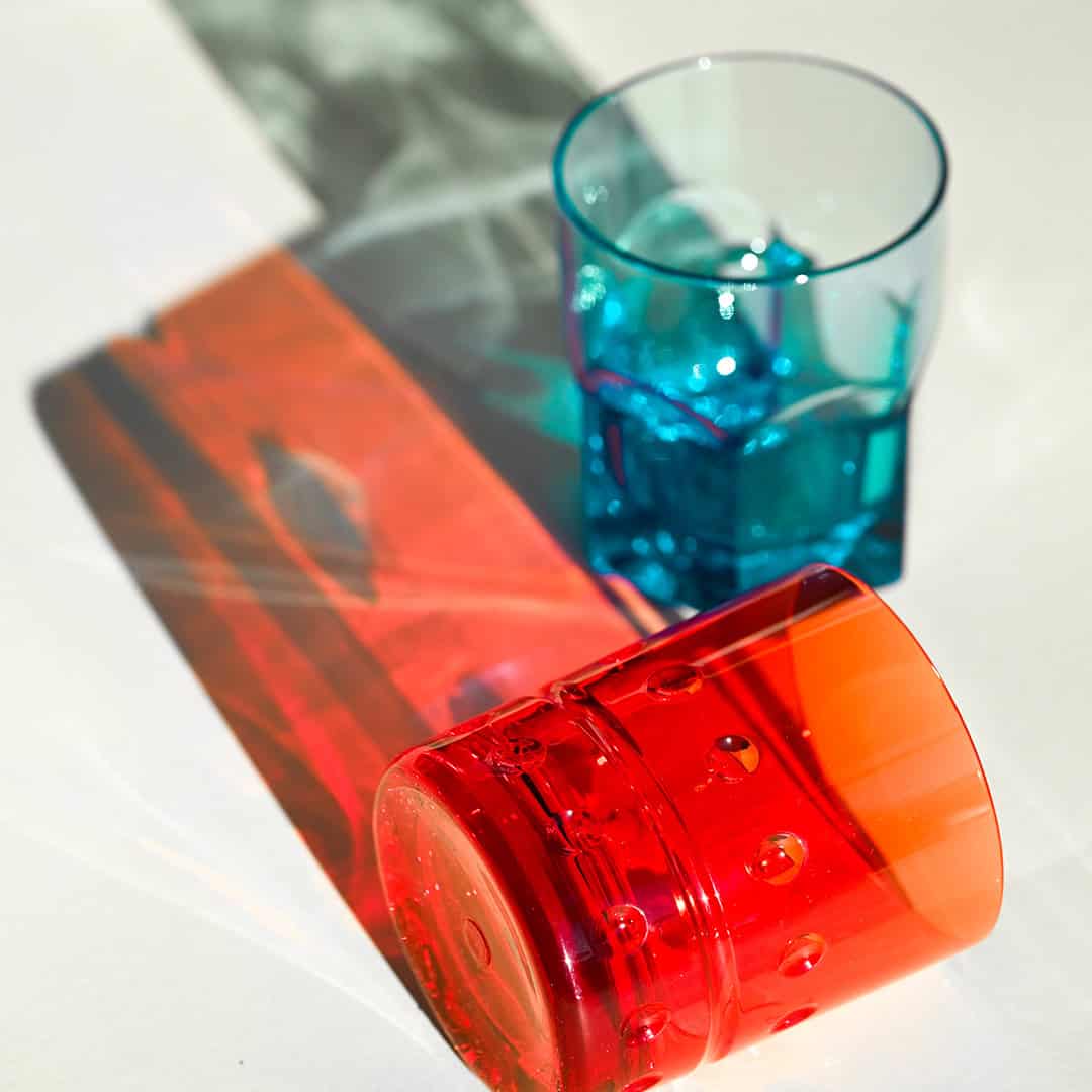 סט 6 כוסות שתייה/וויסקי במגוון סגנונות עיצוב - אדום