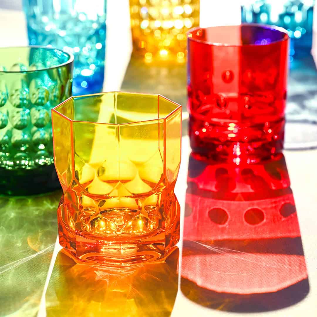 סט 6 כוסות שתייה/וויסקי במגוון סגנונות עיצוב - צהוב