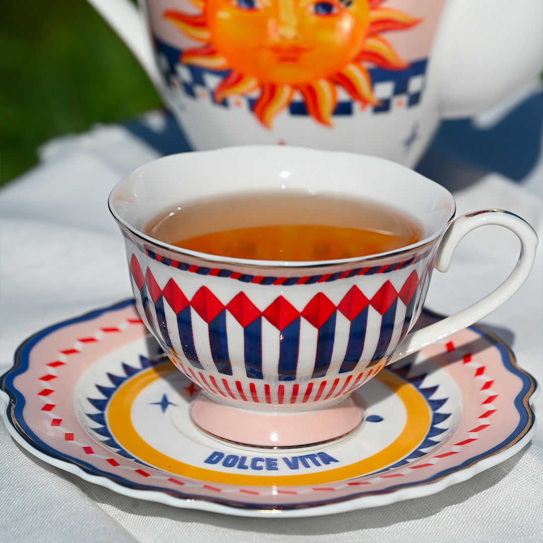 סט 2 ספלים עם תחתיות - Dolce Vita