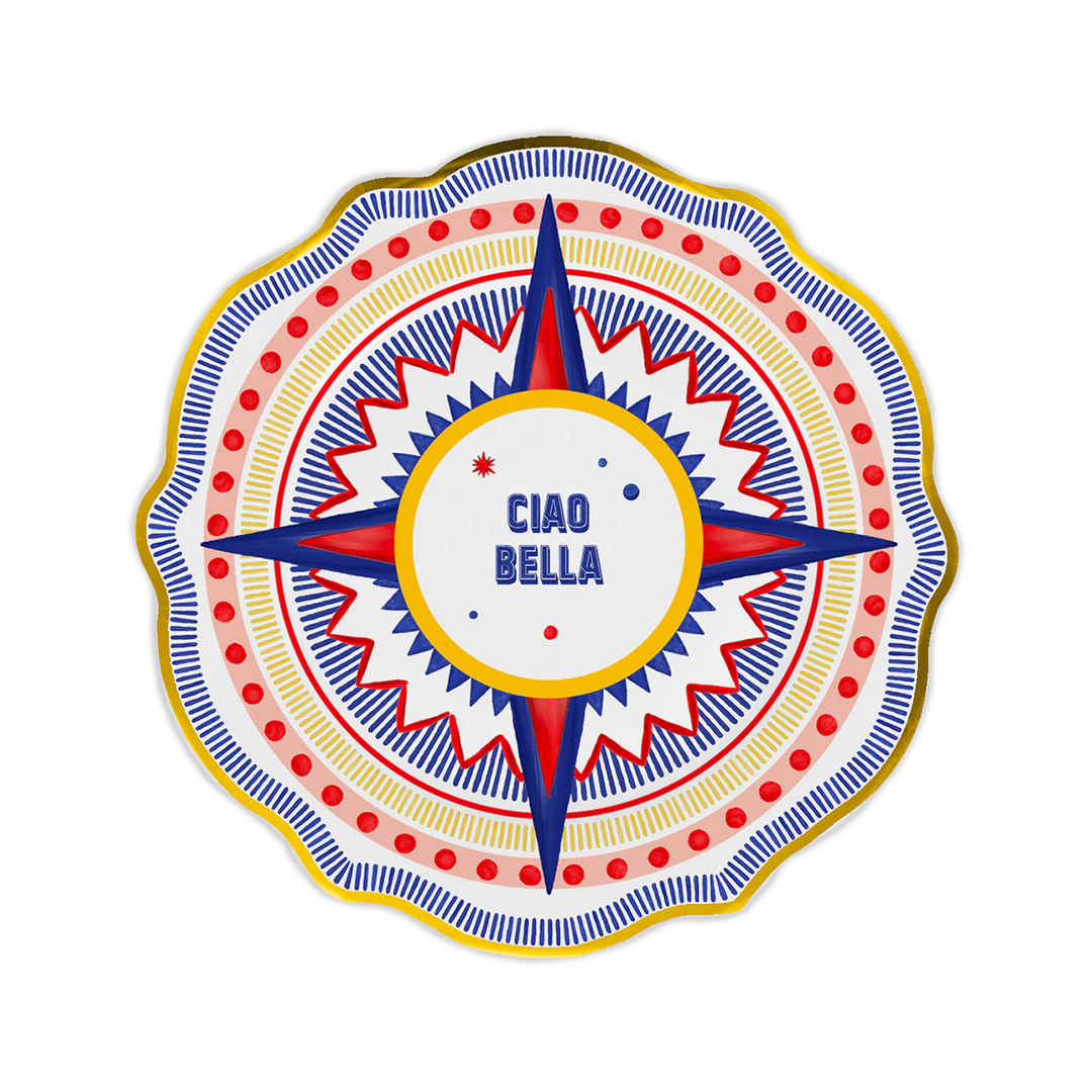 צלחת עיקרית פורצלן - צ'או בלה - Dolce Vita