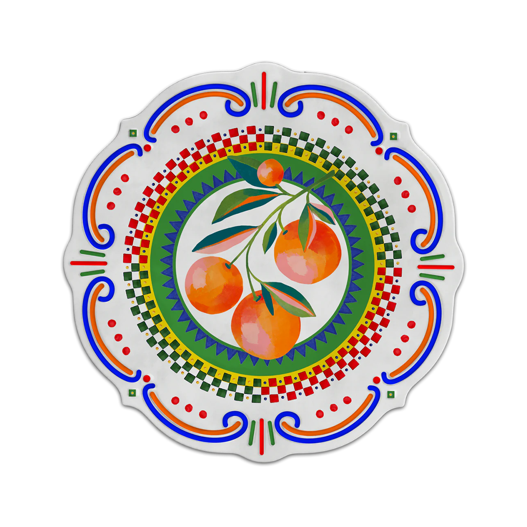 צלחת עיקרית במגוון דגמים - תפוזים - Dolce Vita