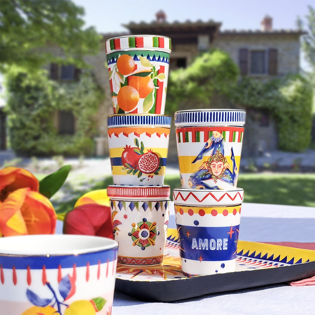 ספל אספרסו עם תחתית במגוון דגמים - טרינקריה - Dolce Vita