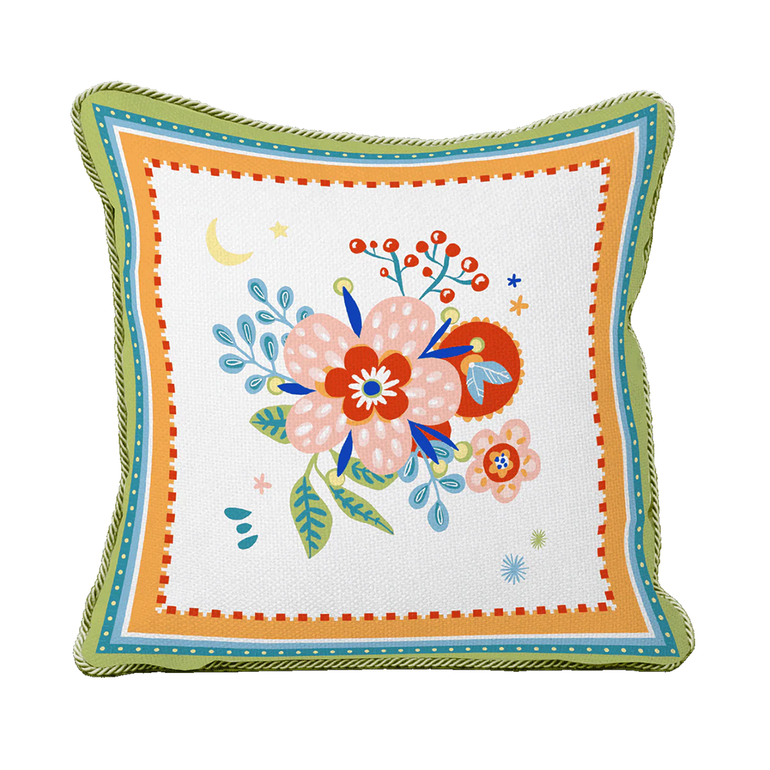 כרית רקומה 60 ס"מ במגוון דגמים - FLOWER