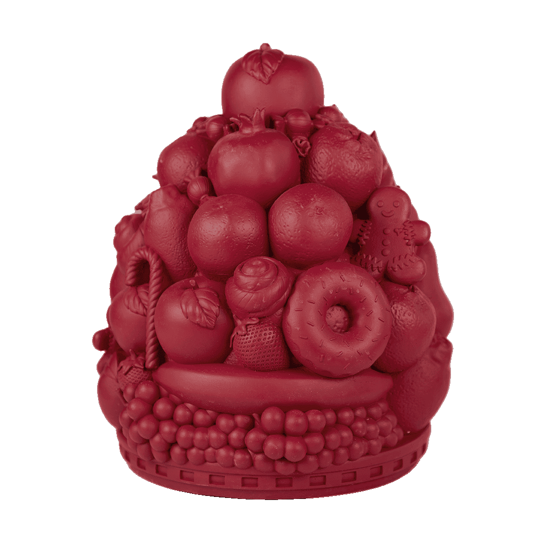 פסל פירות מעוצבים במגוון צבעים - אדום