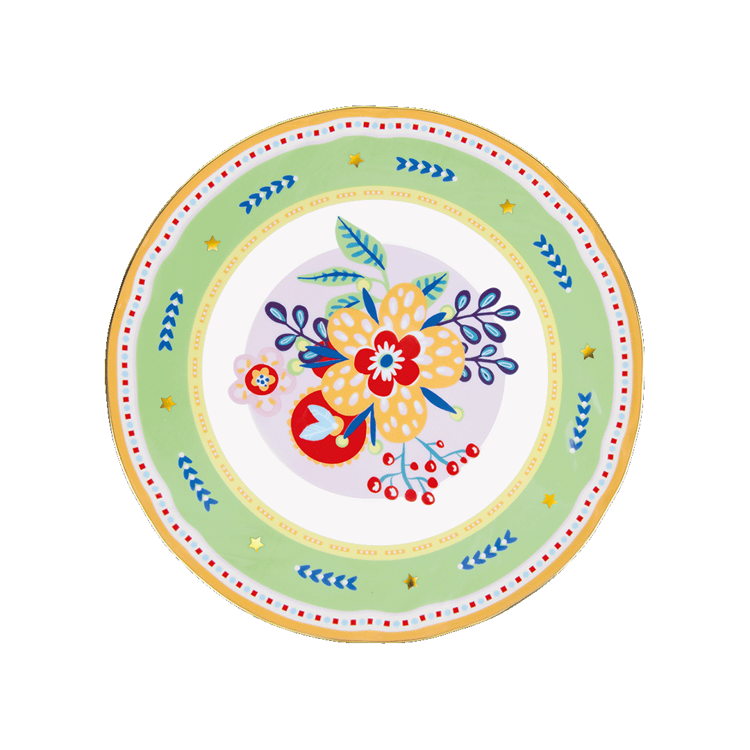 צלחת הגשה עגולה במגוון דגמים - FLOWER