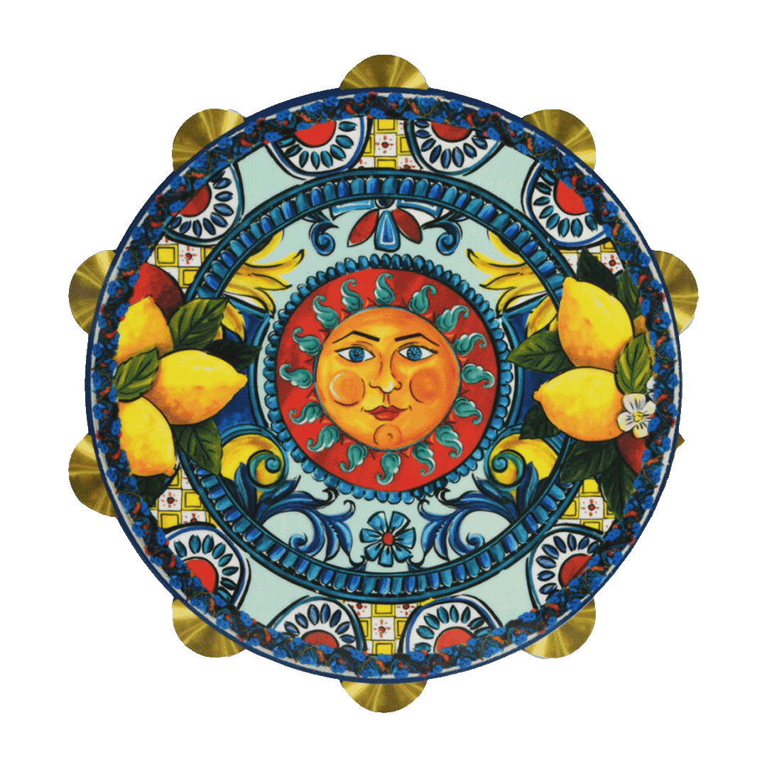 קרש חיתוך מיני בצורת תוף במגוון צבעים - Sicily | גדול | כחול