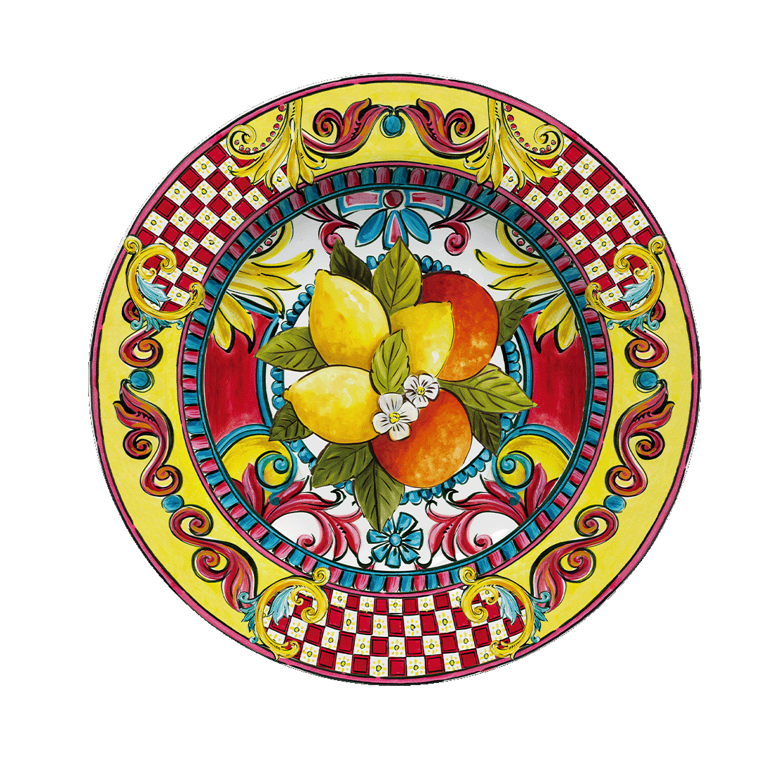 צלחת עיקרית במגוון צבעים - Sicily | כתום