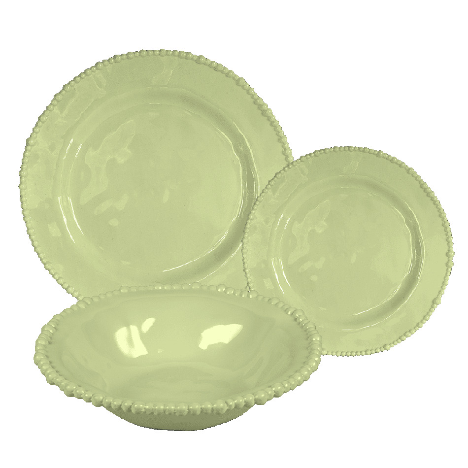 סט צלחות 18 חלקים במגוון צבעים - Joke