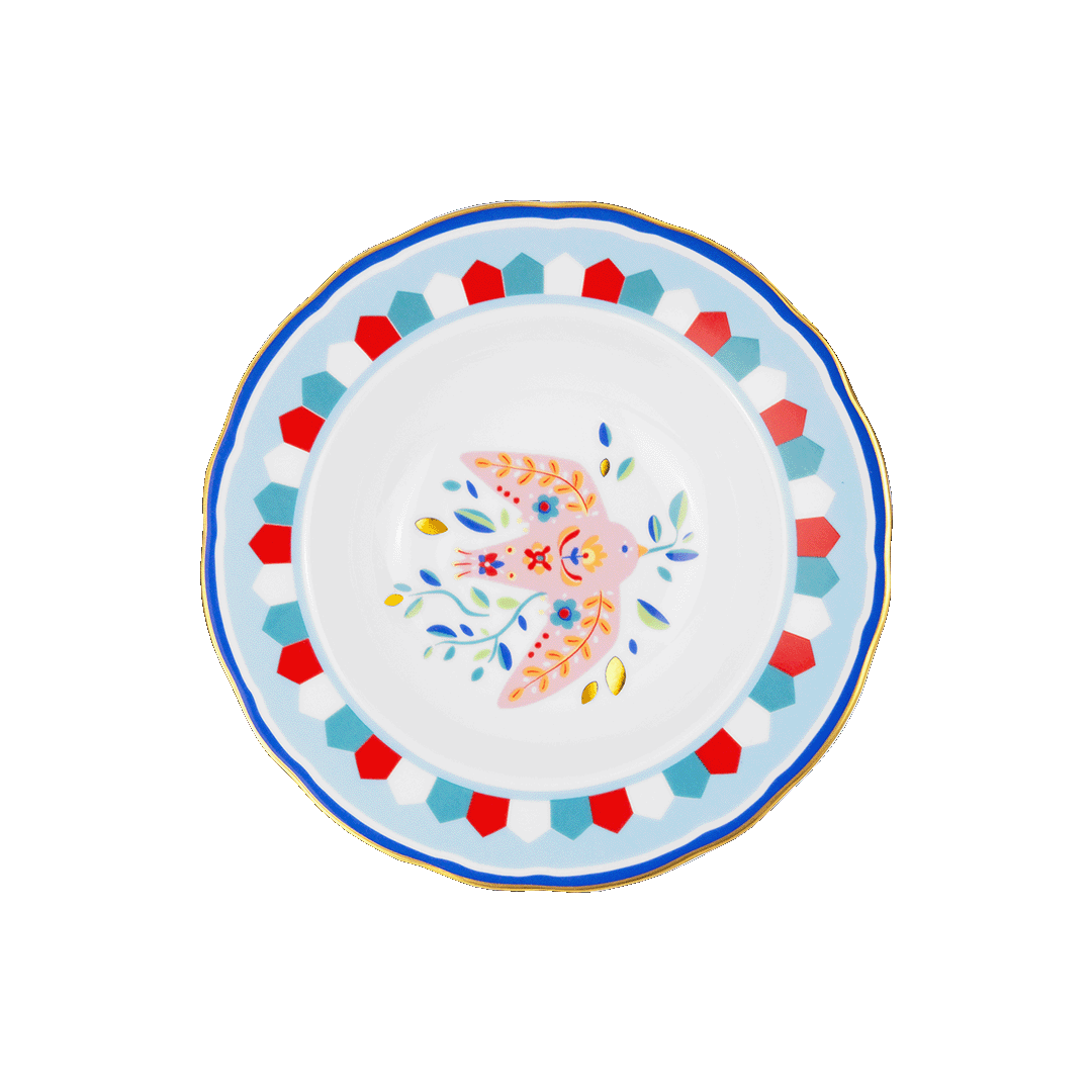 צלחת עמוקה ציפור