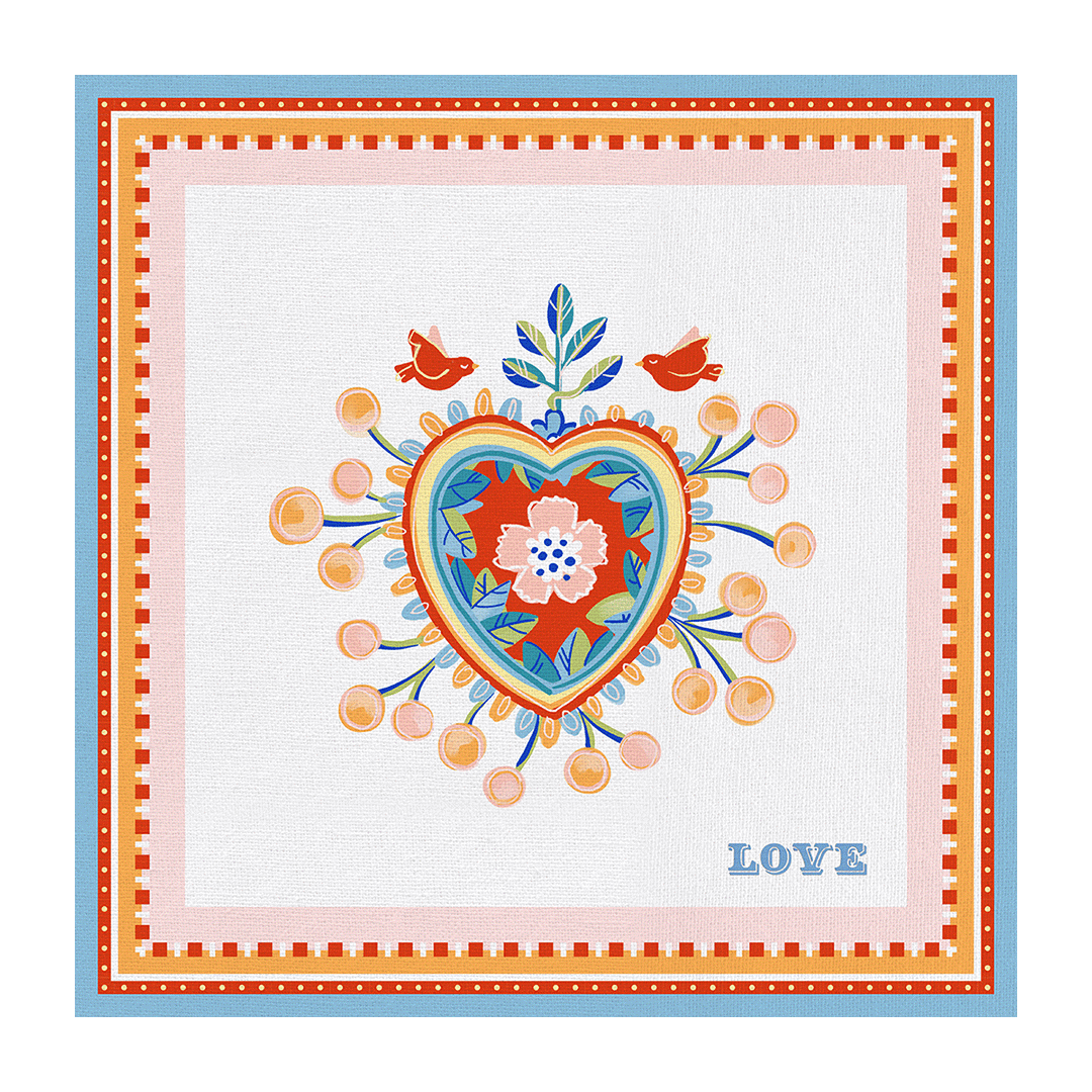 פלייסמט מרובע דוחה כתמים במגוון דגמים - HEART