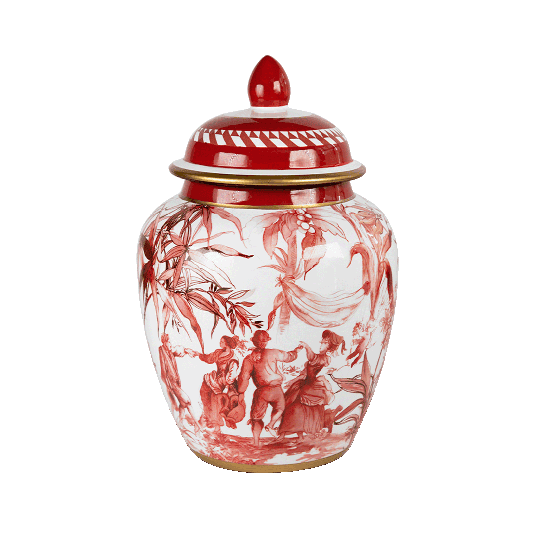 כד/כלי אחסון עם מכסה - Le rouge