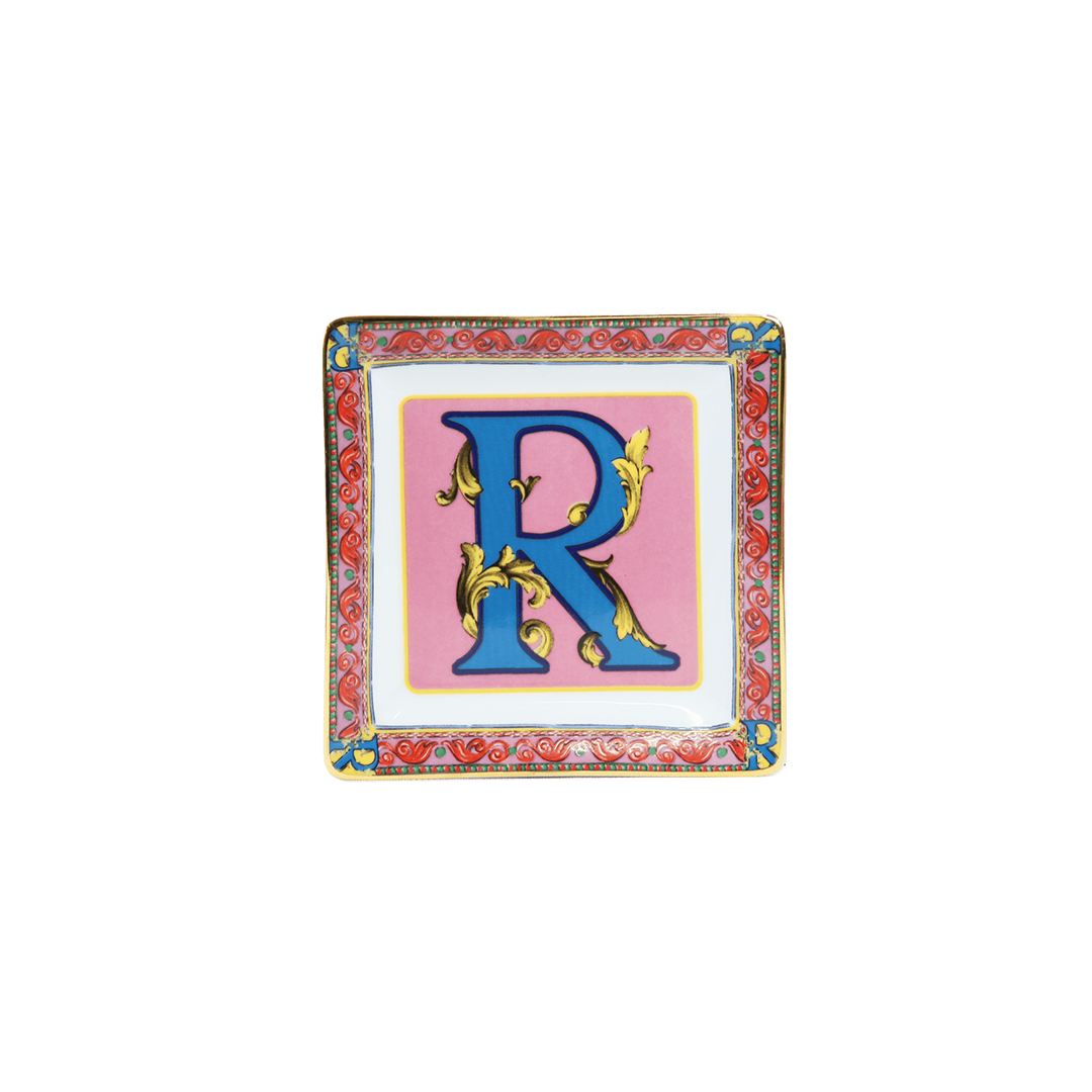 צלוחית מרובעת במגוון אותיות - A-Z