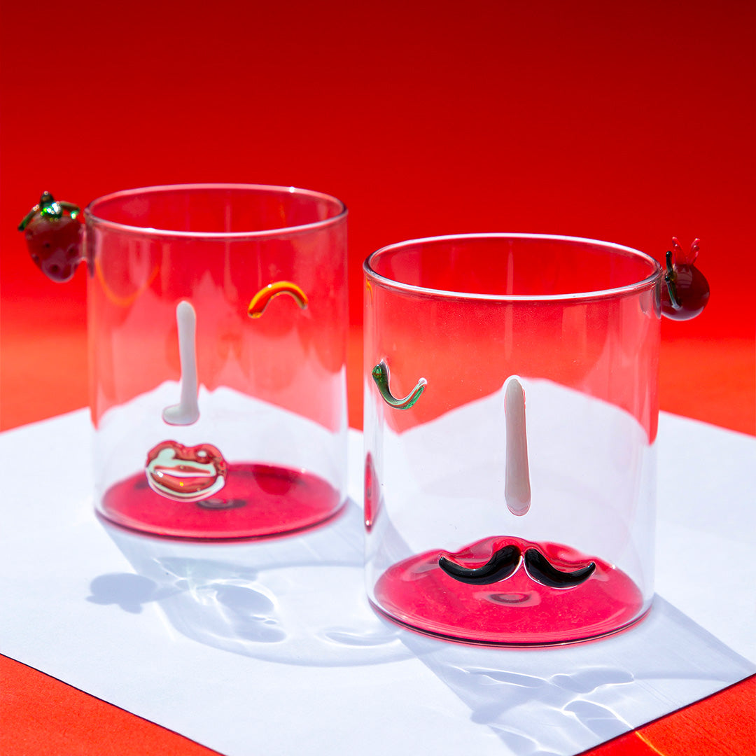 סט 2 כוסות - Romeo & Giulietta | אדום