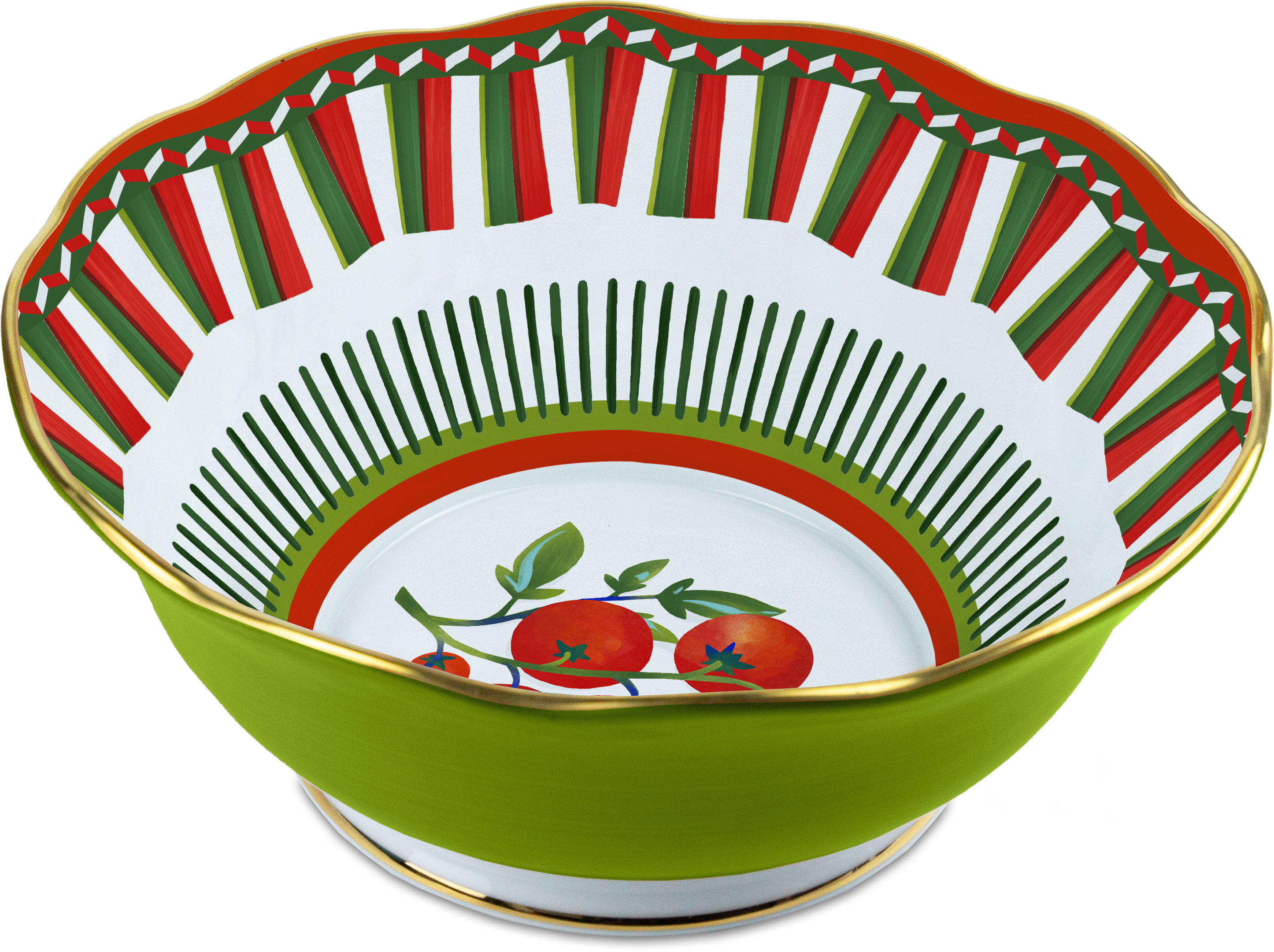 קערת הגשה עמוקה במגוון דגמים - עגבניות - Dolce Vita