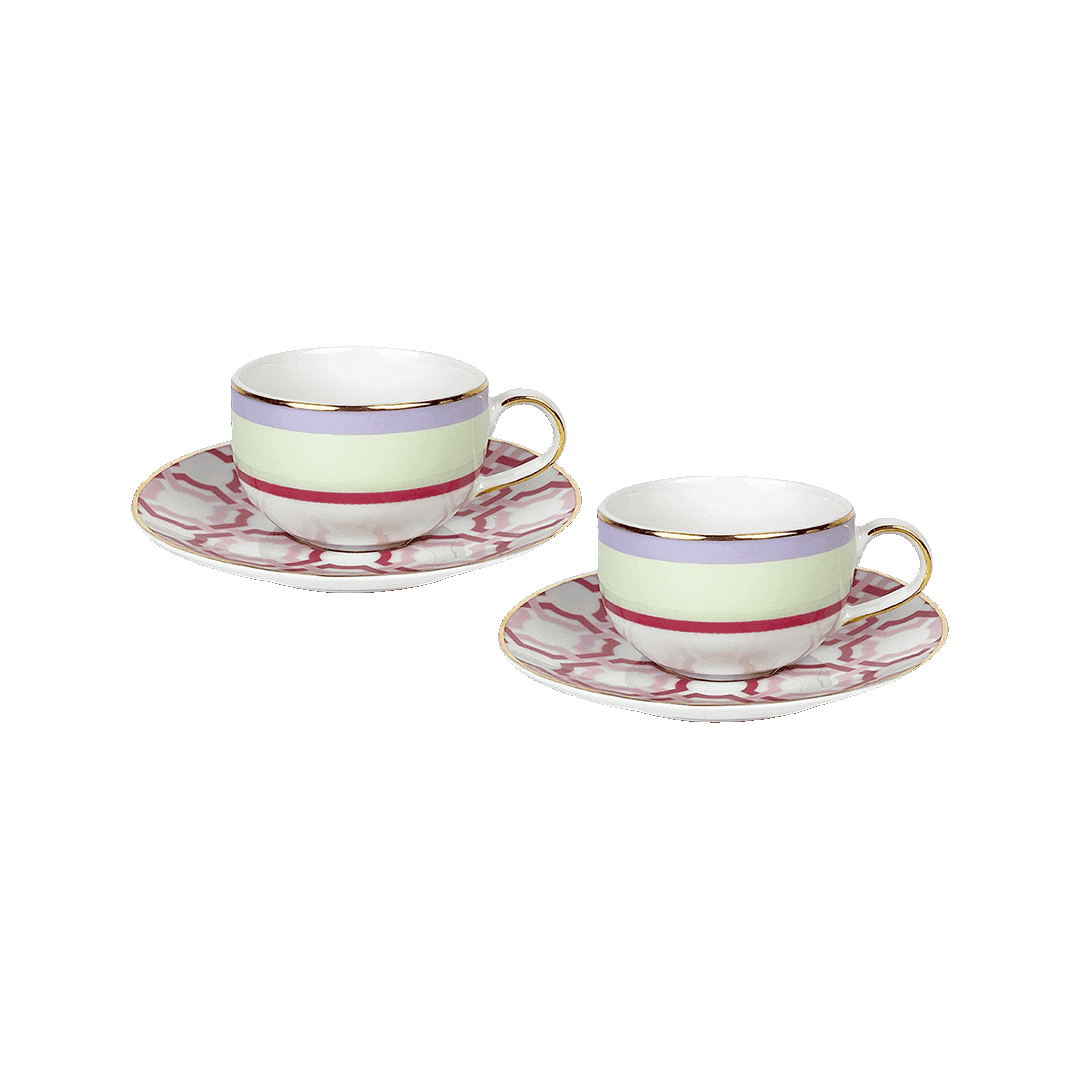 סט 2 ספלי אספרסו עם תחתיות -  Firenze