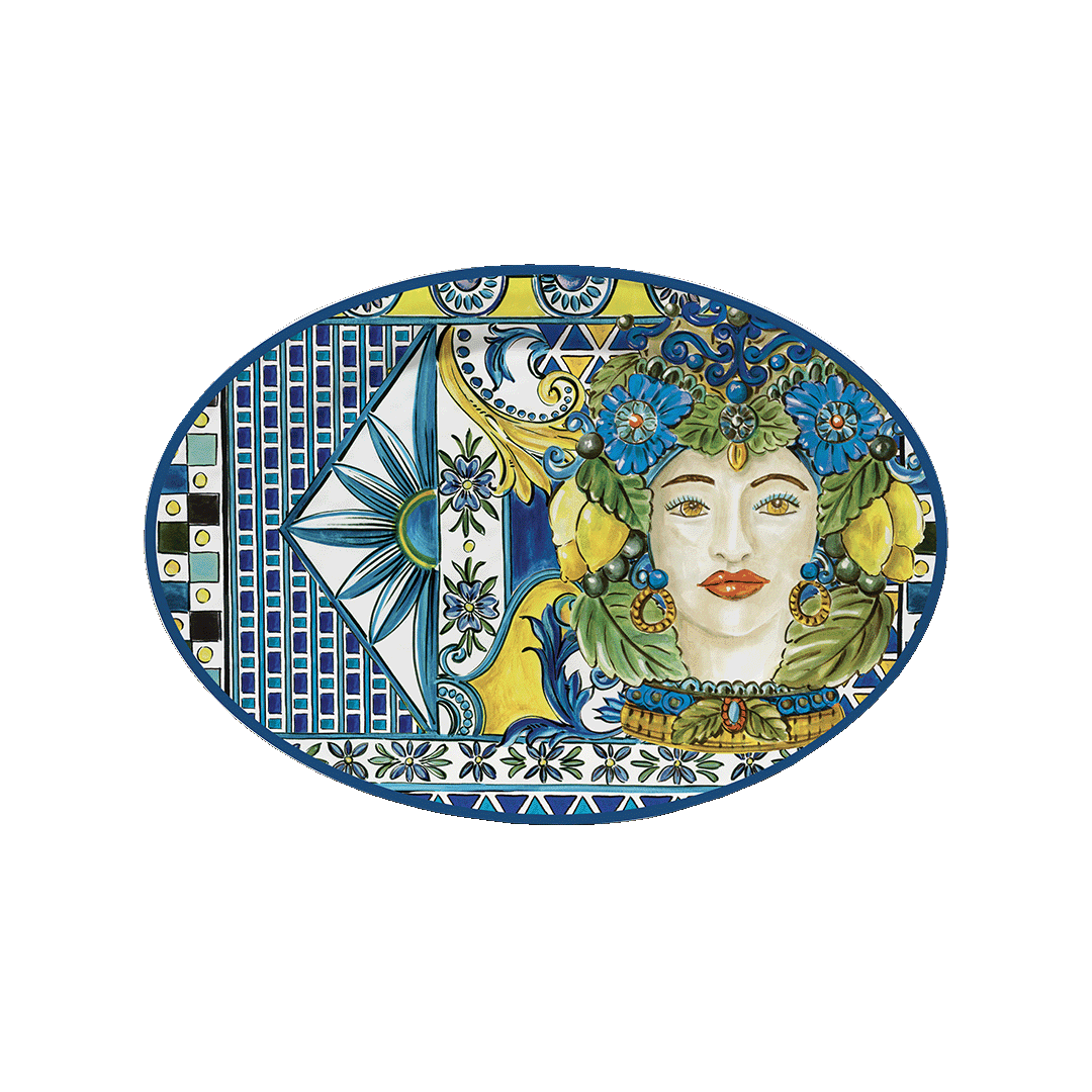 צלחת הגשה אובלית במגוון צבעים - Sicily | כחול